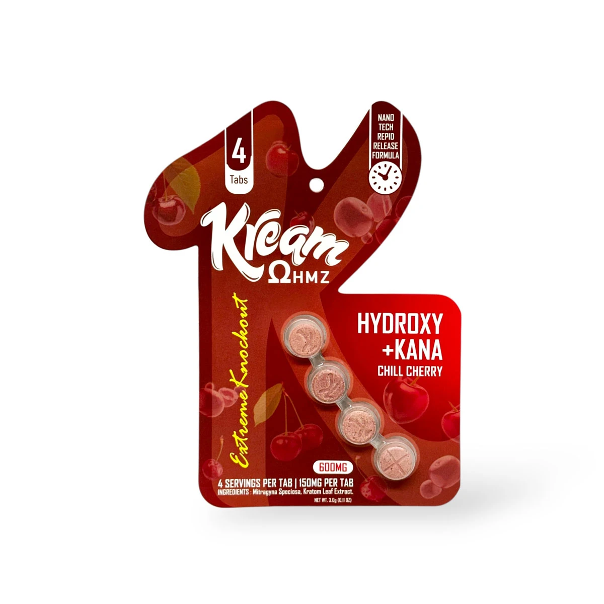 Kream OHMZ Kana Chill Cherry chewable tablets, 150 mg per tablet