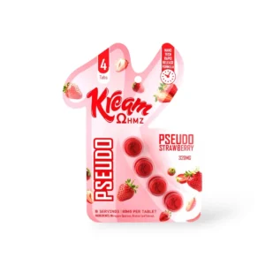 Kream Ohmz Pseudo Strawberry chewable tablets, 80 mg per tablet